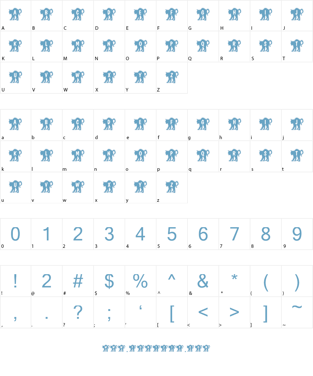 KR Hissy Fit Font Character